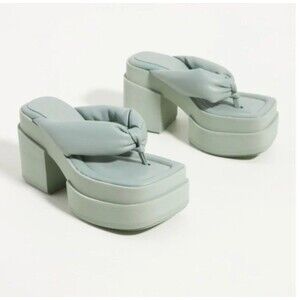 Paloma Barcelo Litza Constance Sea Platform Sandals Spain Womens 8.5 EU39 Puffer